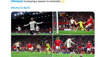 Musim ini mungkin termasuk yang paling cemerlang dalam karir Mo Salah. Foto: Twitter