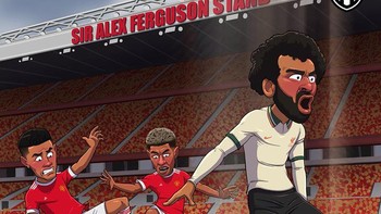 Mo Salah benar-benar tidak bisa dikendalikan di Old Trafford semalam. Foto: Twitter