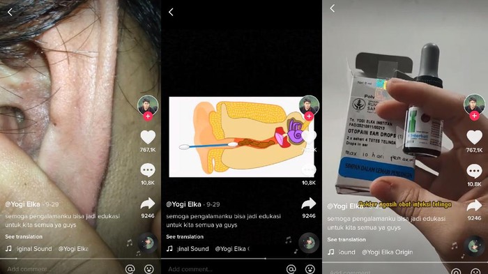 Tangkapan layar konten Tiktok Yogi Elka Tangkapan layar konten Tiktok Yogi Elka