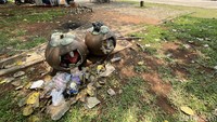 Begini kondisi Taman Waduk Pluit yang masih belum ada perubahan.