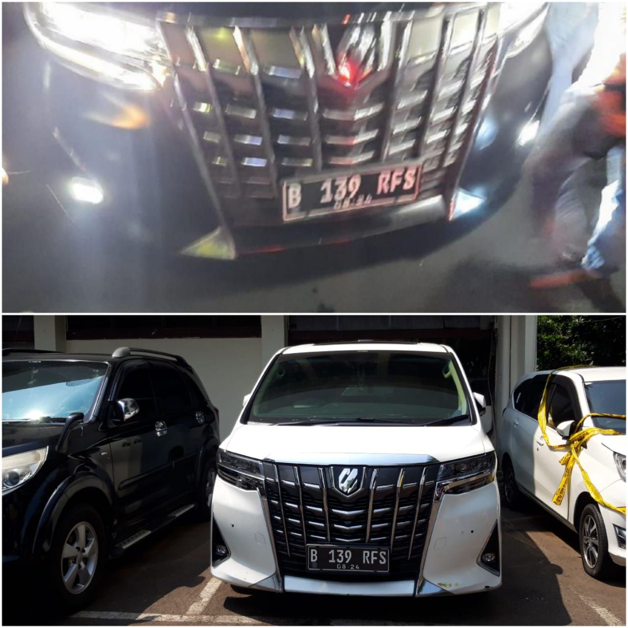 2 Mobil Rachel Vennya yang Berpelat Sama 'B 139 RFS' (Foto: Rakha/detik.com)
