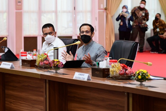 Nadiem melakukan kunjungan kerja ke Sumatera Utara