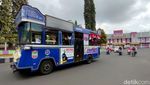 Momen 13 Atlet Jabar PON Papua Keliling Ciamis Naik Bus Wisata Gatrik