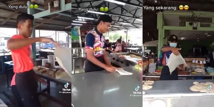 Penjual Roti Canai Ini Pamer Atraksi Memutar Adonan yang Pikat Perhatian