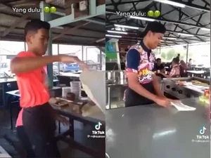 Penjual Roti Canai Ini Pamer Atraksi Memutar Adonan yang Pikat Perhatian
