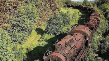 Kereta yang terbengkalai sudah karatan. Foto: Boredpanda