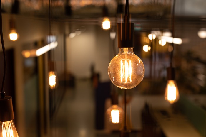 Funky Lighting In Modern Office