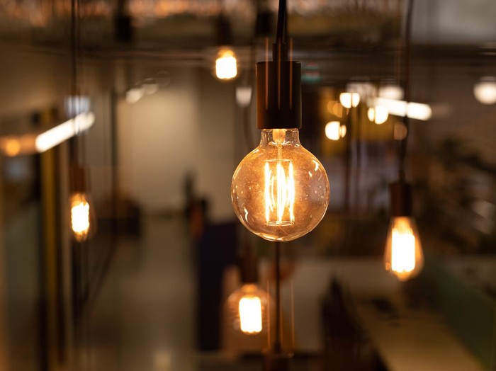Funky Lighting In Modern Office