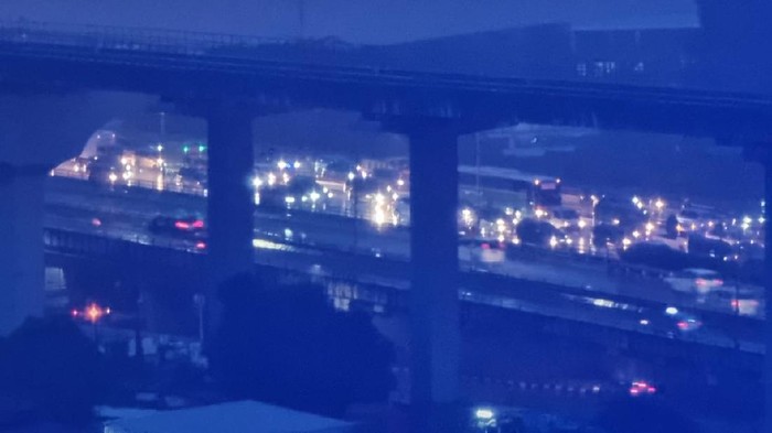Kemacetan di jalan utama Gatot Subroto (Dok. detikcom)