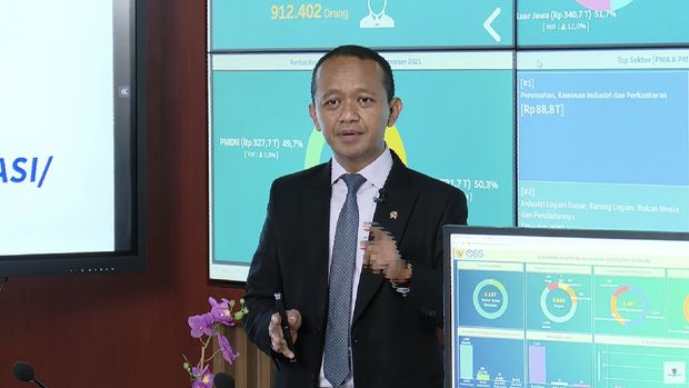 Konferensi Pers Realisasi Investasi Triwulan III 2021 oleh Menteri Investasi Bahlil Lahadalia