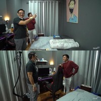 Beda dari adiknya, Rizky Febian memilih nuansa yang lebih maskulin untuk kamarnya. Warna monokrom abu-abu mendominasi interior di kamar milik penyanyi 23 tahun itu.   (Foto: YouTube)