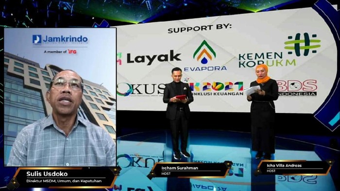 PT Jamkrindo memberikan apresiasi bagi para pelaku UMKM melalui acara Jamkrindo UMKM Appreciation Awards 2021. Kegiatan yang telah dilaksanakan ketiga kalinya tersebut merupakan ajang pemberian apresiasi dan penghargaan bagi para pelaku UMKM, khususnya para mitra terjamin dan juga mitra binaan Jamkrindo pada Kamis, 28 Oktober 2021.