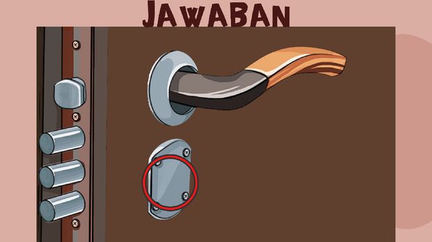 Pintunya tidak punya lubang kunci.