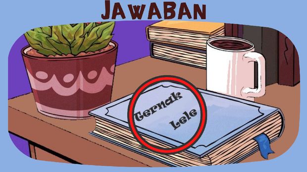 Judul buku terbalik.