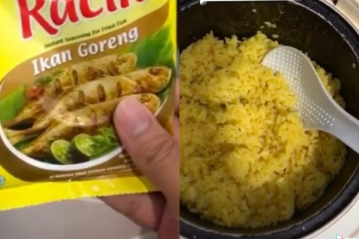 Cara bikin nasi kuning enak Cara bikin nasi kuning enak ala anak kost, hanya memakai bumbu ikan goreng instan