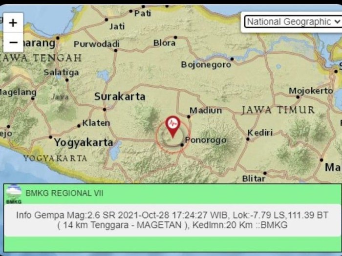 gempa magetan M 2,6