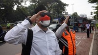 Upacara peringatan 93 tahun Sumpah Pemuda yang mengangkat tema Bersatu, Bangkit, dan Tumbuh tersebut diadakan secara terbatas di masa pandemi COVID-19. ANTARA FOTO/Indrianto Eko Suwarso.  