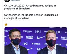 Meme Fans Barcelona Bersorak Ronald Koeman Dipecat