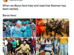 Meme Fans Barcelona Bersorak Ronald Koeman Dipecat