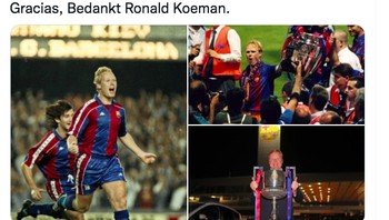 Koeman, Anda tetap seorang legenda di Barcelona. Foto: Twitter