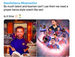 Meme Fans Barcelona Bersorak Ronald Koeman Dipecat