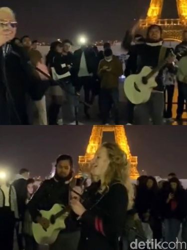 Pria yang mengamen di Paris.