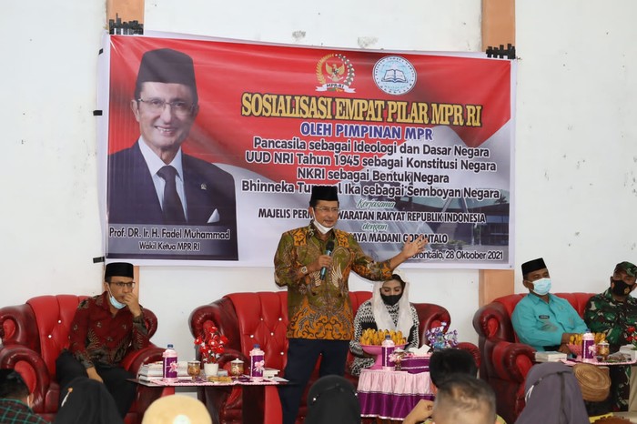 Fadel Muhammad Sosialisasi 4 Pilar di Gorontalo