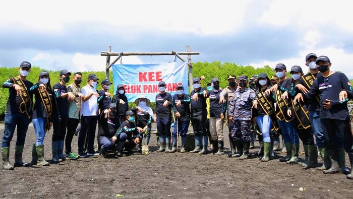 Gubernur Khofifah Nandur Mangrove di Pesisir Teluk Pangpang