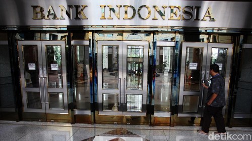 Ilustrasi Bank Indonesia, lgo bank indonesia, bi, gedung bank indonesia di Jakarta