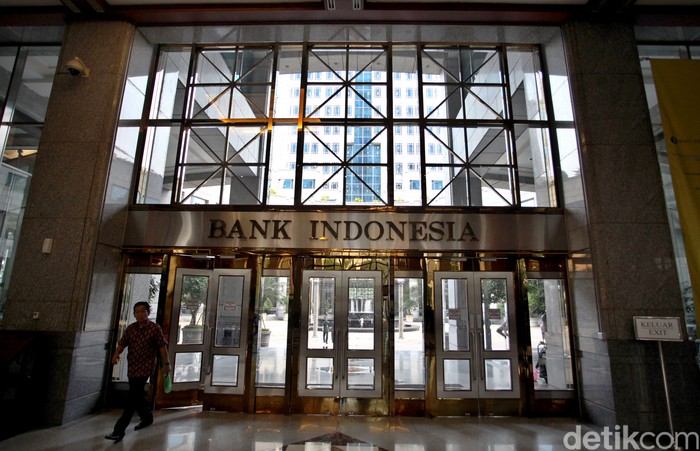 Ilustrasi Bank Indonesia, lgo bank indonesia, bi, gedung bank indonesia di Jakarta