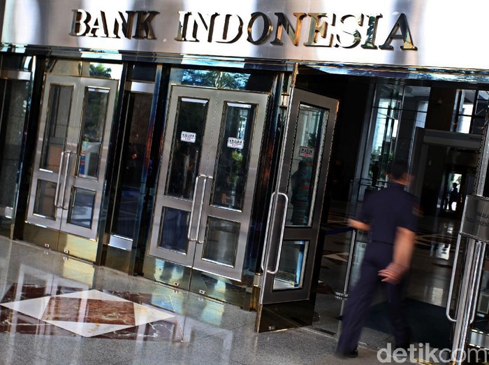 Ilustrasi Bank Indonesia, lgo bank indonesia, bi, gedung bank indonesia di Jakarta