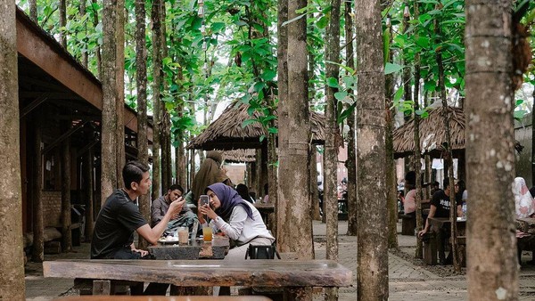 Kafe bernuansa kebun juga bisa traveler dapat lho di Tangerang Selatan, tepatnya di Kebun Latte. Suasananya asri karena dikelilingi pohon jati. (Kebun Latte/instagram)