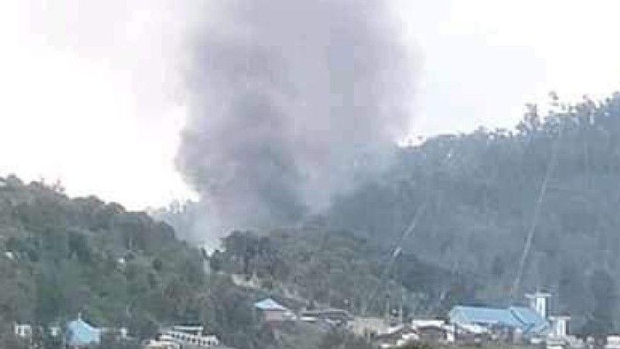 KKB bakar kantor airnav di Intan Jaya, Papua.