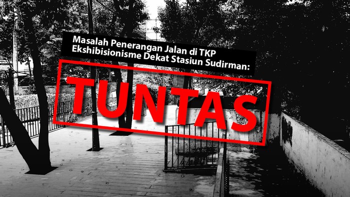 Masalah penerangan jalan di TKP ekshibisionisme dekat Stasiun Sudirman, tuntas. (Tim Infografis detikcom)
