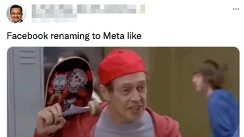 Gambaran perubahan nama menjadi Meta. Foto: Daily Mail