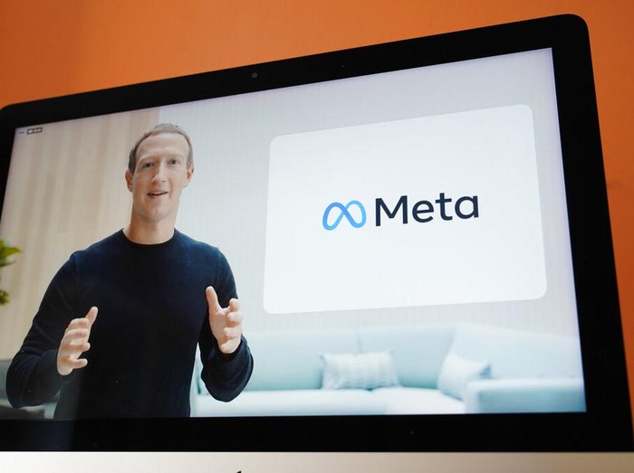 Mark Zuckerberg resmi mengumumkan perubahan nama Facebook menjadi Meta.  (AP Photo/Eric Risberg)