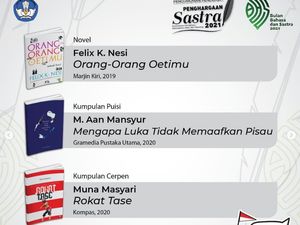 Novel Felix K Nesi hingga Kumpulan Puisi Aan Mansyur Raih Penghargaan Sastra 2021