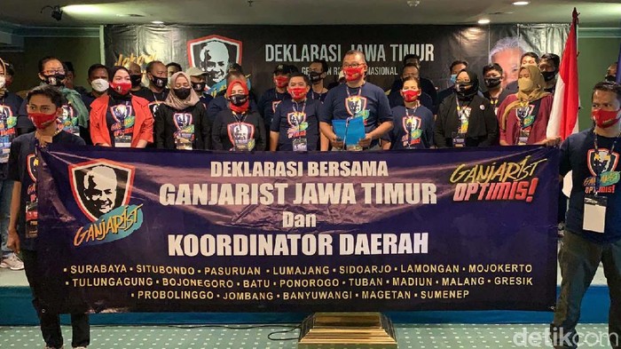 Pendukung Ganjar Pranowo terus mendeklarasikan diri. Kali ini Ganjarist Jatim menyatakan dukungan untuk Gubernur Jateng itu maju di Pilpres 2024.