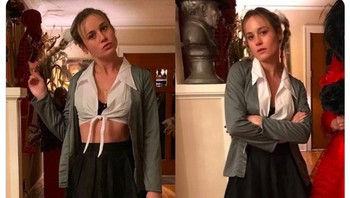 Aktris Brie Larson sang Captain Marvel memilih jadi Britney Spears. Mudah ditebak ya! Foto: (Twitter)