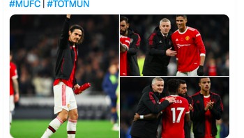 Akun MU pun ramai dengan postingan semacam ini. Kalah atau menang, kita tetap bersama. Foto: Twitter