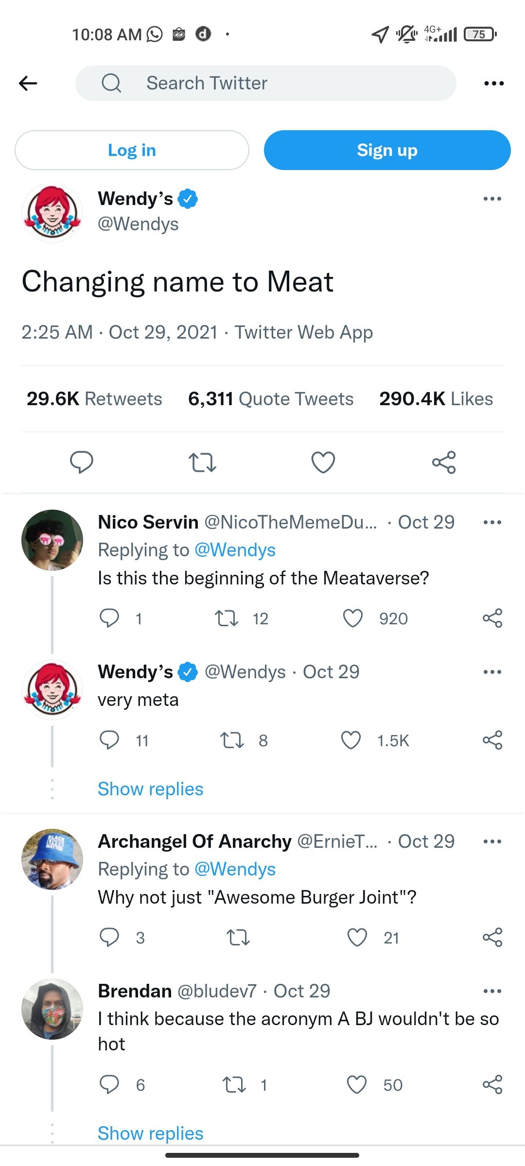Facebook Ganti Nama 'Meta', Wendy's Ikut Ganti Nama Jadi 'Meat'