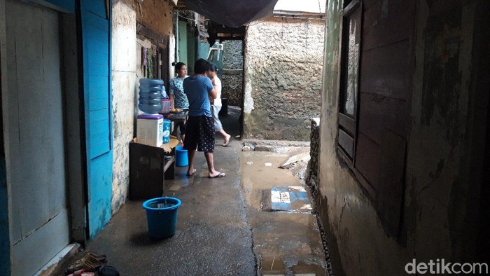 Banjir di Kebon Pala Surut. (Rakha/detikcom)