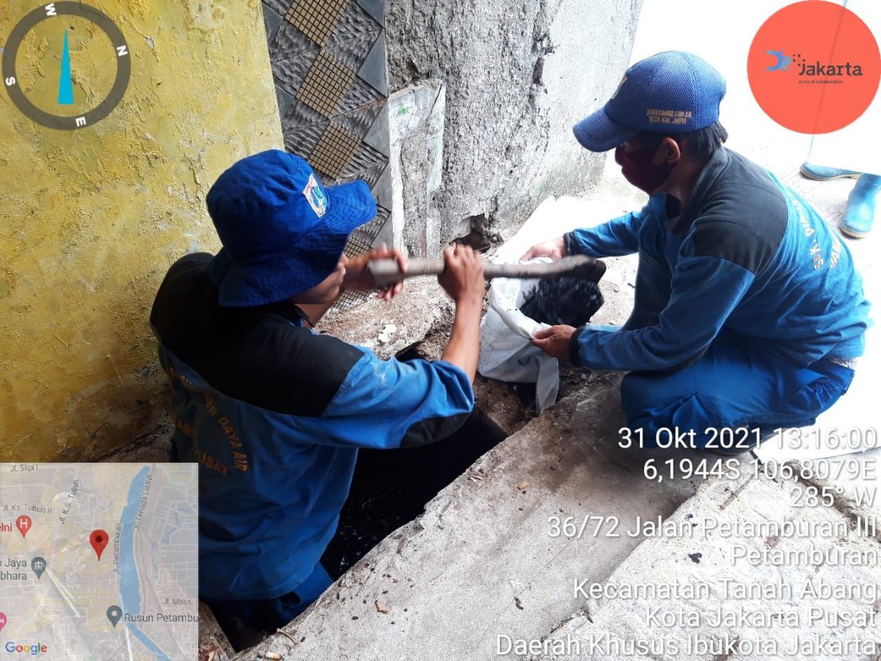 Got di Jl Petamburan III Jakarta Pusat diperbaiki. (Dok Istimewa)