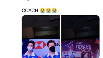 Situasi sangat ketat berlangsung di set kedua. Foto: Twitter