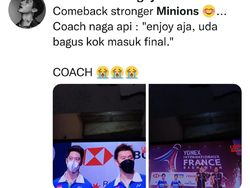 Marcus/Kevin Runner-up French Open, Netizen: The Minions Menang di Hatiku