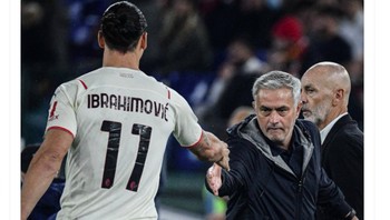 Pernah dilatih Jose Mourinho, hubungan mereka tampak masih saling respek. Foto: Twitter