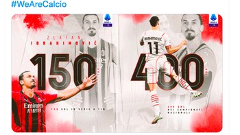 Italia pun heboh dengan pencapaian seorang Zlatan. Foto: Twitter