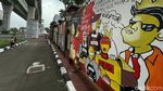 Mural Kritik Polisi Mejeng di Lapangan Bhayangkara Mabes Polri