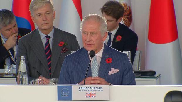 Pangeran Charles di G20 (Foto:Tangkapan layar YouTube G20 Italy)