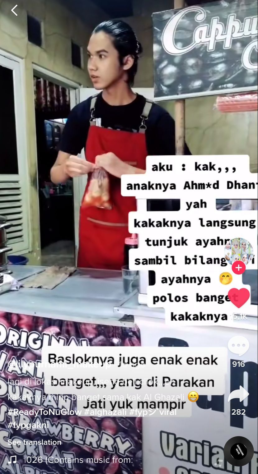 Heboh Penjual Baslok Ganteng di Bojong Gede Mirip Al Ghazali, Ini Kisahnya
